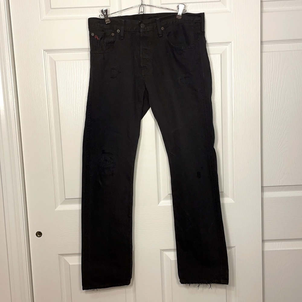 Ralph Lauren Varick Slim Distressed Jeans
